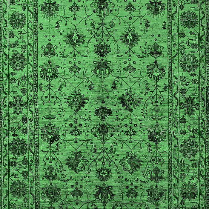 Machine Washable Oriental Emerald Green Industrial Area Rugs, wshurb2436emgrn