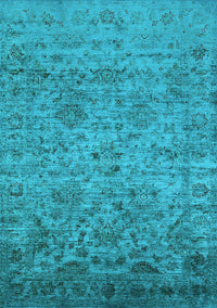 Oriental Light Blue Traditional Rug, urb2437lblu