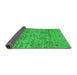 Sideview of Oriental Green Traditional Rug, urb2437grn