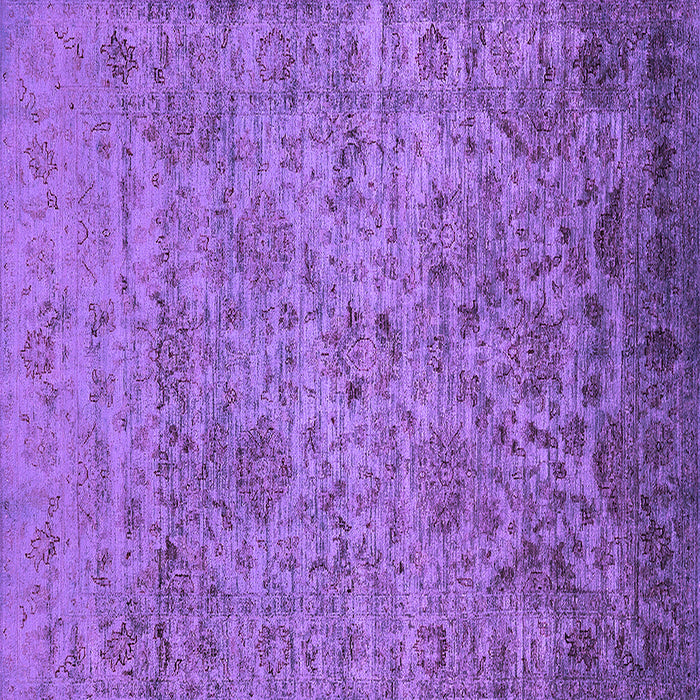 Square Machine Washable Oriental Purple Traditional Area Rugs, wshurb2437pur
