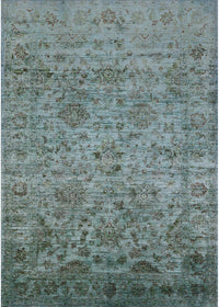 Machine Washable Industrial Modern Cadet Blue Green Rug, wshurb2437