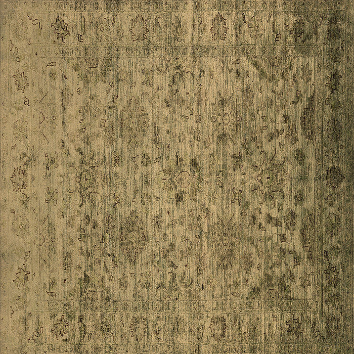 Square Oriental Brown Traditional Rug, urb2437brn