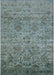 Mid-Century Modern Cadet Blue Green Oriental Rug, urb2437