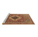 Sideview of Machine Washable Persian Brown Traditional Rug, wshurb2438brn