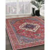 Mid-Century Modern Fire Brick Red Persian Rug, urb2438