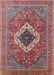 Mid-Century Modern Fire Brick Red Persian Rug, urb2438