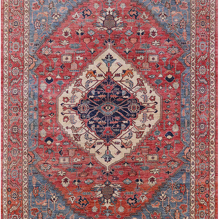 Mid-Century Modern Fire Brick Red Persian Rug, urb2438