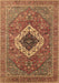 Machine Washable Persian Brown Traditional Rug, wshurb2438brn