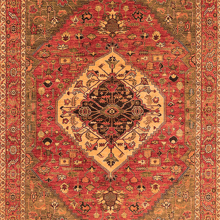 Persian Orange Traditional Rug, urb2438org