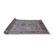 Sideview of Mid-Century Modern Purple Oriental Rug, urb2439