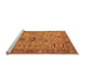 Sideview of Machine Washable Oriental Orange Industrial Area Rugs, wshurb2439org