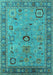 Oriental Turquoise Industrial Rug, urb2439turq