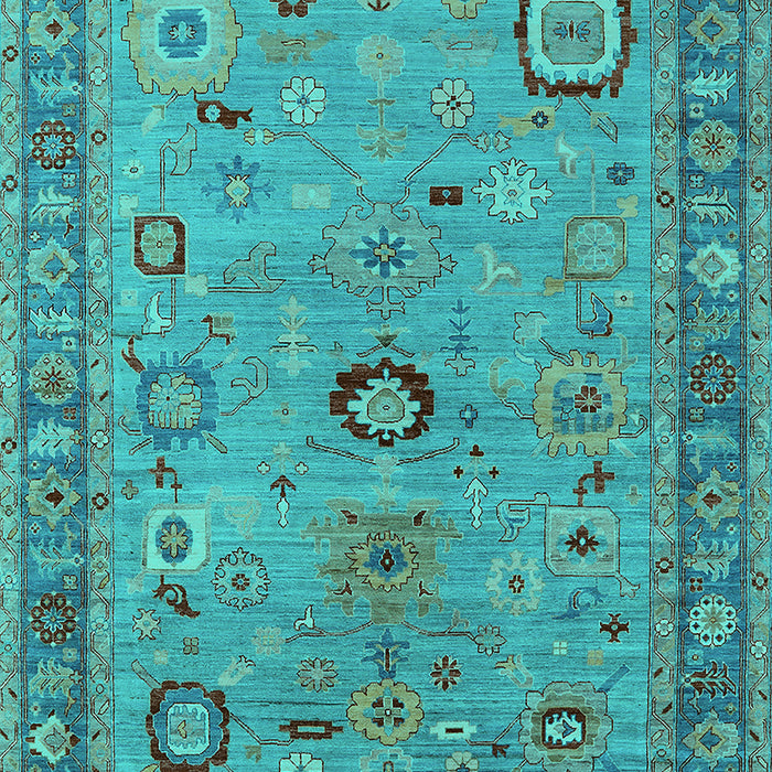 Oriental Turquoise Industrial Rug, urb2439turq