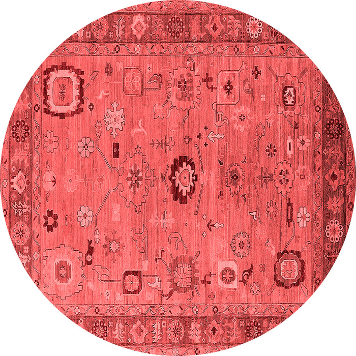 Machine Washable Oriental Red Industrial Rug, wshurb2439red