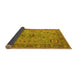 Sideview of Oriental Yellow Industrial Rug, urb2439yw