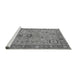 Sideview of Machine Washable Oriental Gray Industrial Rug, wshurb2439gry