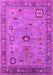 Machine Washable Oriental Pink Industrial Rug, wshurb2439pnk