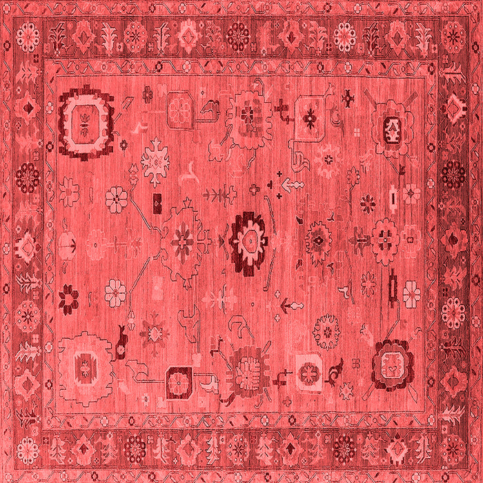Machine Washable Oriental Red Industrial Rug, wshurb2439red
