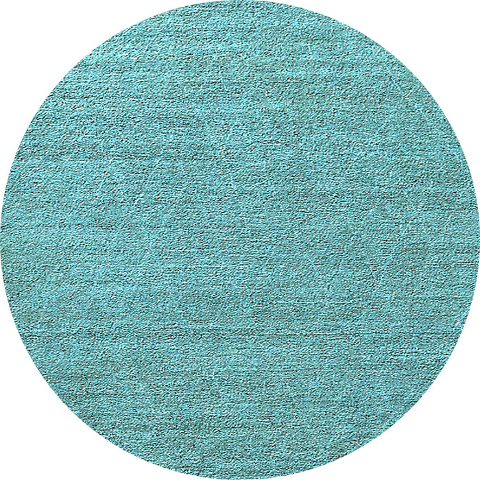 Round Machine Washable Oriental Light Blue Industrial Rug, wshurb243lblu