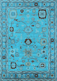 Oriental Light Blue Traditional Rug, urb2440lblu