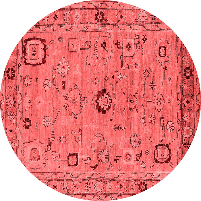 Machine Washable Oriental Red Traditional Rug, wshurb2440red
