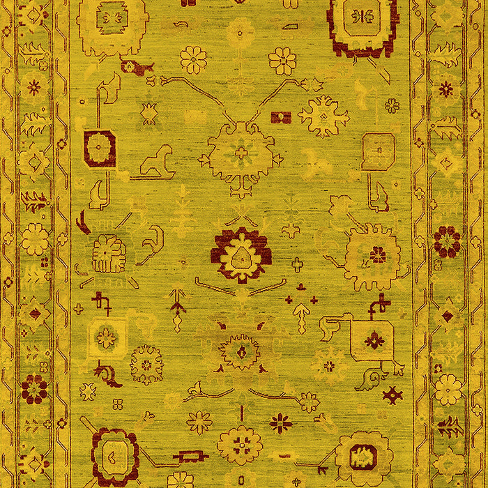 Oriental Yellow Traditional Rug, urb2440yw