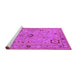 Sideview of Machine Washable Oriental Pink Traditional Rug, wshurb2440pnk