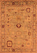 Machine Washable Oriental Orange Traditional Area Rugs, wshurb2440org