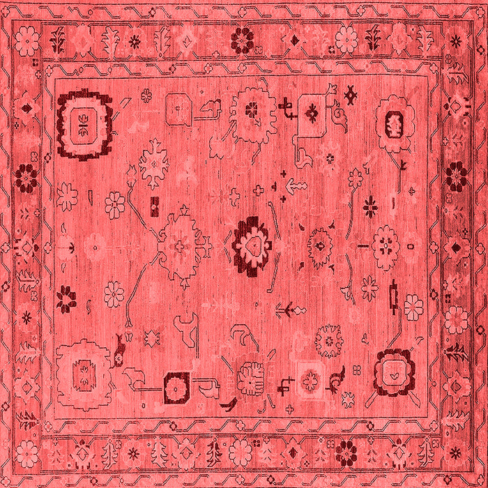 Machine Washable Oriental Red Traditional Rug, wshurb2440red