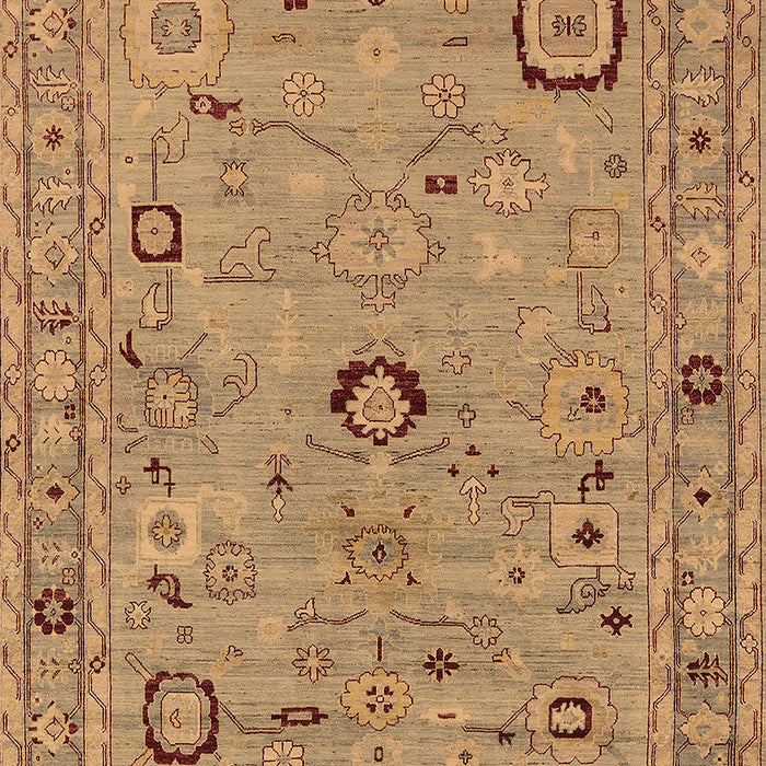 Machine Washable Oriental Brown Traditional Rug, wshurb2440brn
