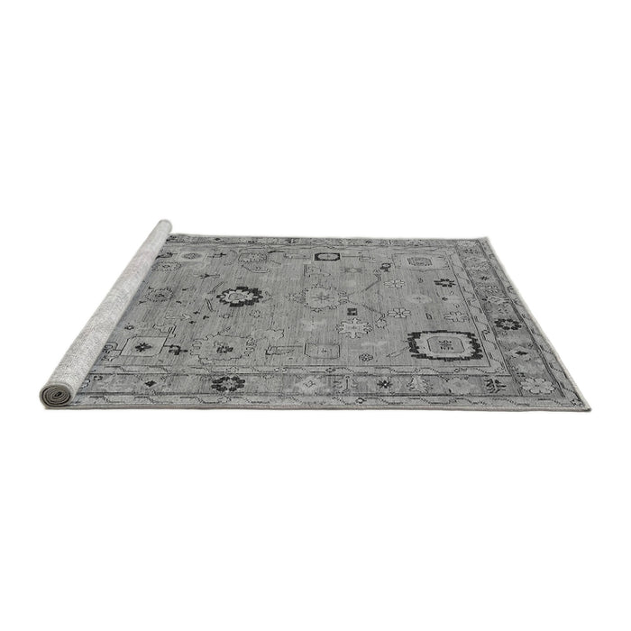 Sideview of Machine Washable Oriental Gray Traditional Rug, wshurb2440gry