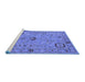 Sideview of Machine Washable Oriental Blue Traditional Rug, wshurb2440blu