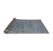 Sideview of Mid-Century Modern Light Slate Gray Persian Rug, urb2441