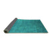 Sideview of Persian Turquoise Bohemian Rug, urb2441turq