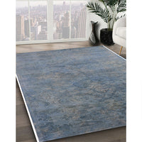 Mid-Century Modern Light Slate Gray Persian Rug, urb2441