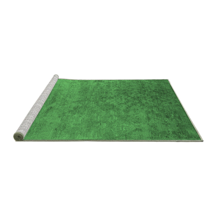 Sideview of Machine Washable Persian Emerald Green Bohemian Area Rugs, wshurb2441emgrn