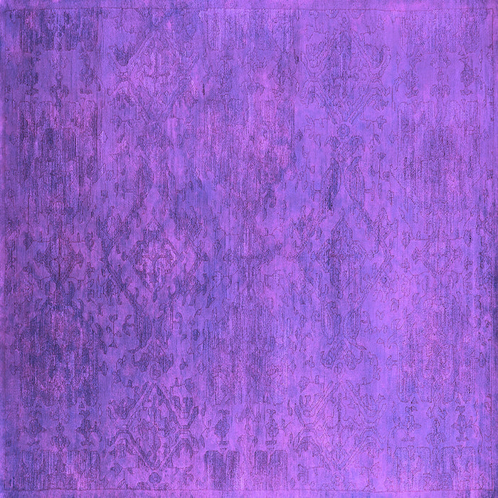 Square Machine Washable Persian Purple Bohemian Area Rugs, wshurb2441pur