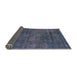 Sideview of Mid-Century Modern Blue Oriental Rug, urb2442