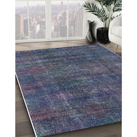 Mid-Century Modern Blue Oriental Rug, urb2442