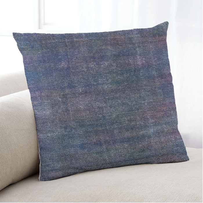 Lifestyle Image of Mid-Century Modern Urban Square Blue Throw Pillow, 18 inch by 18 inch, pwurb2442