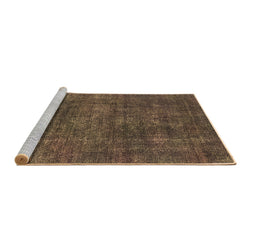 Sideview of Machine Washable Oriental Brown Industrial Rug, wshurb2442brn