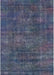 Machine Washable Industrial Modern Blue Rug, wshurb2442