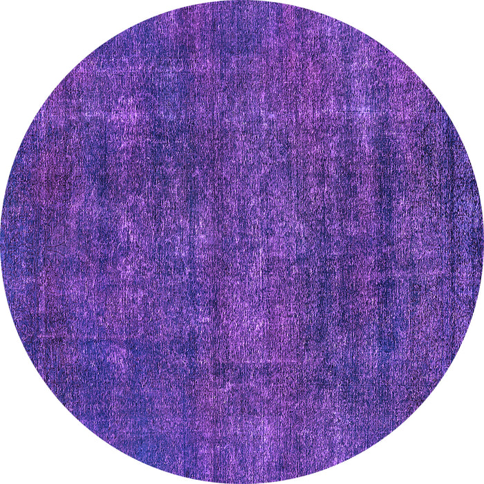 Round Oriental Purple Industrial Rug, urb2442pur