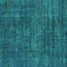 Square Oriental Turquoise Industrial Rug, urb2442turq