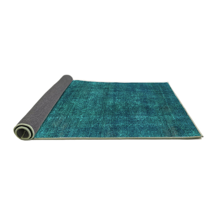 Sideview of Oriental Turquoise Industrial Rug, urb2442turq