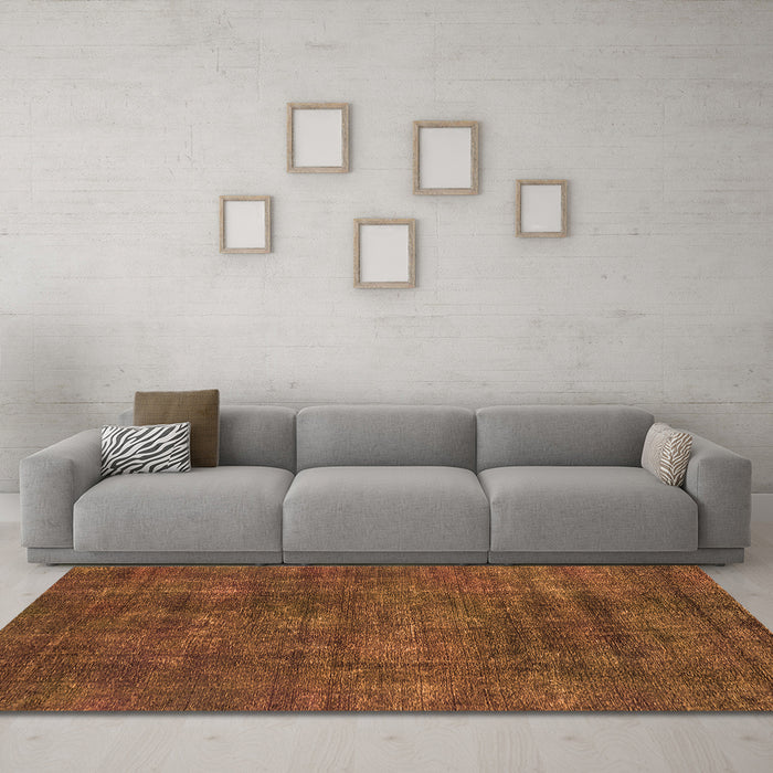 Machine Washable Oriental Orange Industrial Area Rugs in a Living Room, wshurb2442org