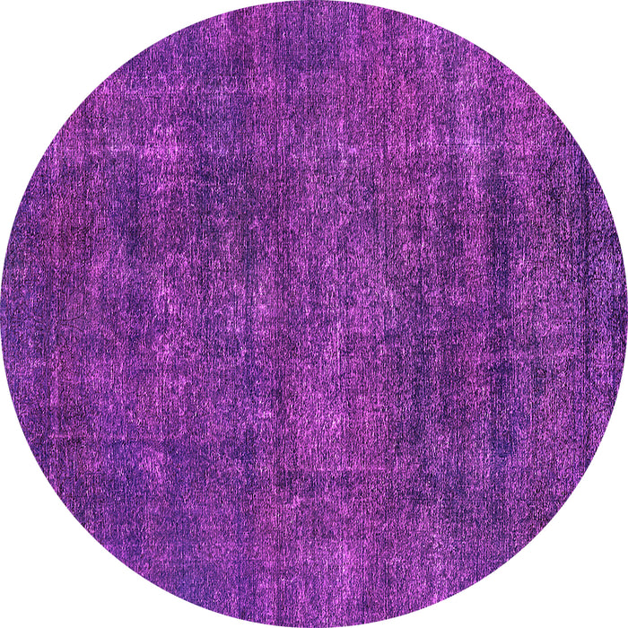 Round Machine Washable Oriental Pink Industrial Rug, wshurb2442pnk