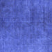 Square Machine Washable Persian Blue Bohemian Rug, wshurb2443blu