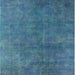 Square Mid-Century Modern Blue Ivy Blue Persian Rug, urb2443