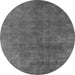 Round Persian Gray Bohemian Rug, urb2443gry